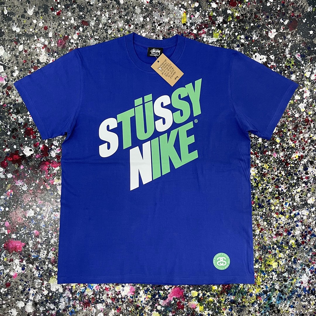 Stussy 108 Stussy Nike Collab Short Sleeve T : Red Blue S Ｍ L XL XXL - Image 3