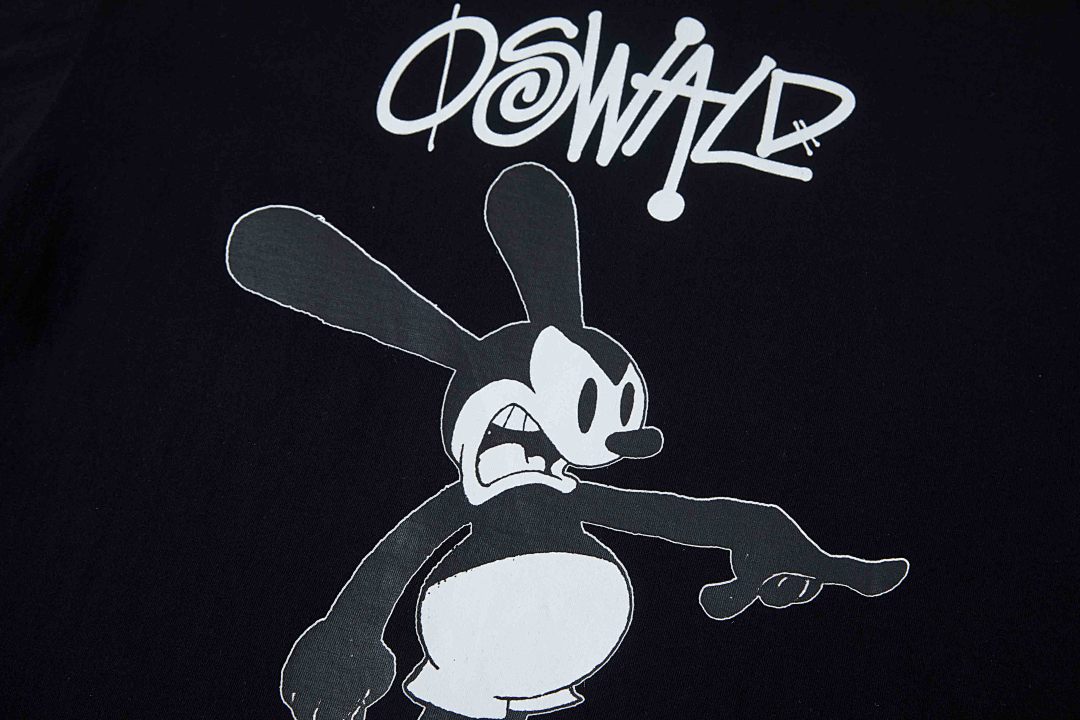 Stussy 118 Stu × DISNEY OSWALD THE LUCKY RABBIT TEE Collab Print Short Sleeve T Black White S M L - Image 10