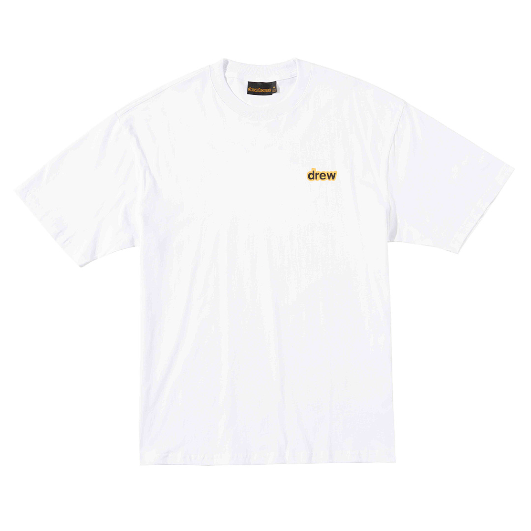 Drew House 98 DREW HOUSE Limited Exclusive Logo Print Collar Short Sleeve T White Color Blue S M L - Image 4