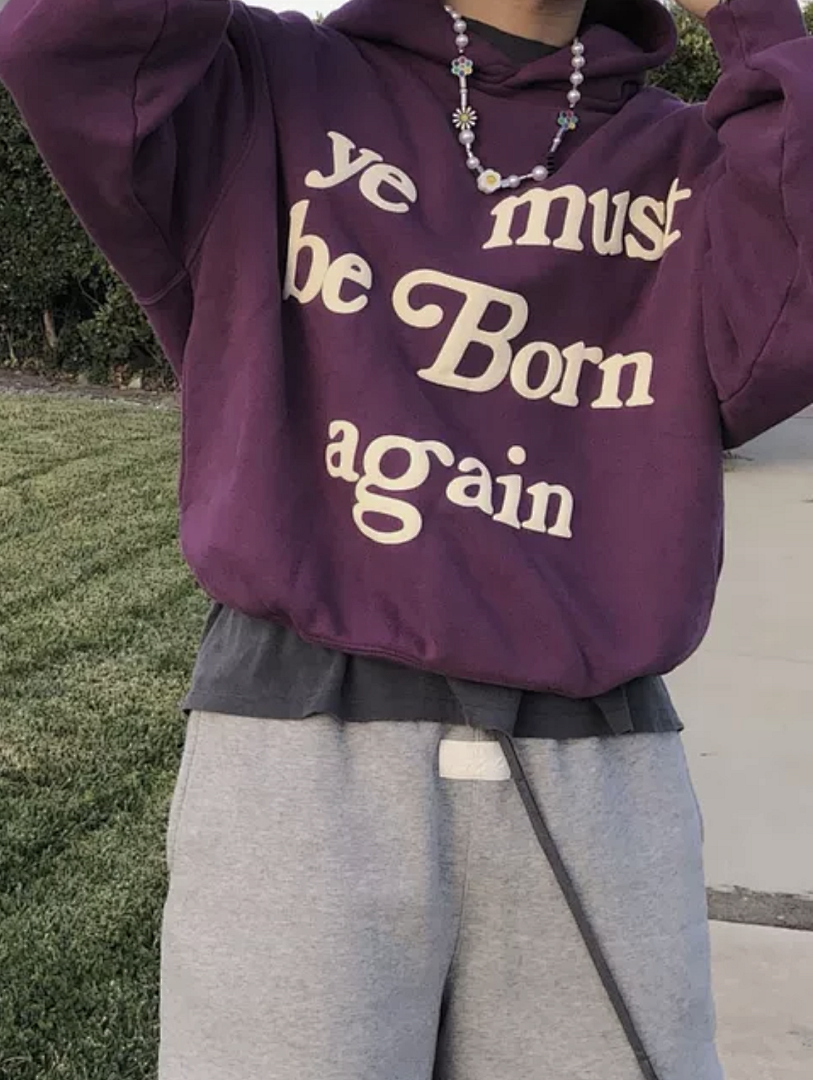 Unbranded 218 CPFM YE MUST BE BORN AGAIN HOODIE Velvet : Black Brown Dark Grey Ink Green Color Blue Yellow Bright Red Orange Purple S M L - Image 31