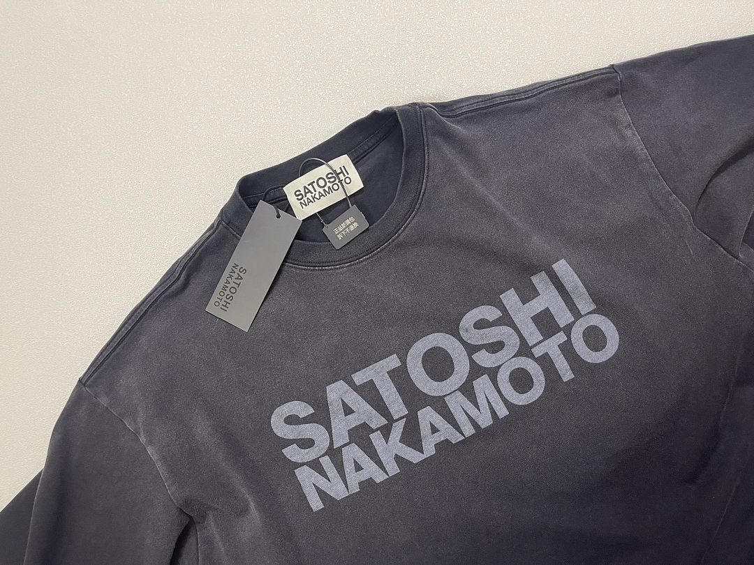 Unbranded 128 Satoshi Nakamoto Vintage Tee T Washed Black White S M L - Image 7