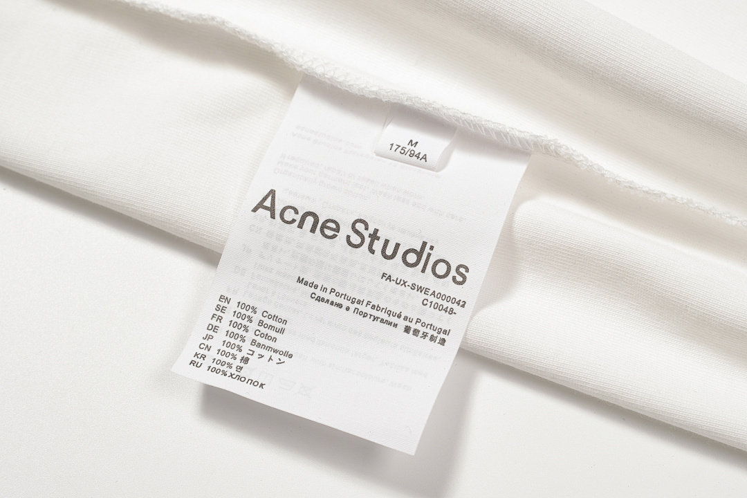Acne Studios 118 AC LOGO Print Short Sleeve T Black White Brick Red S-XL 8096# - Image 45
