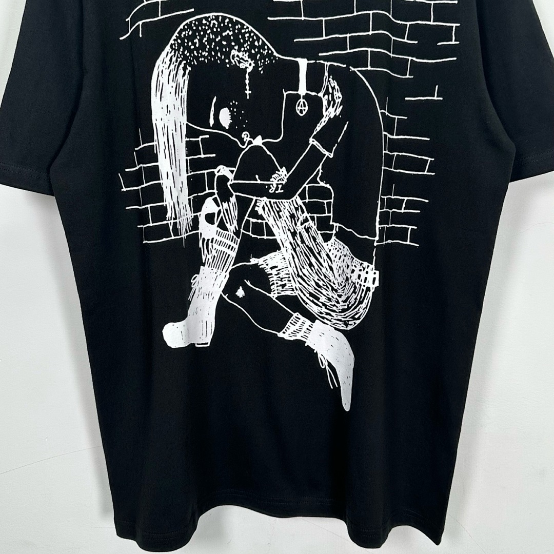 Supreme 128 Mountain Y'S THINKER TEE Print T Black White S-XL - Image 10