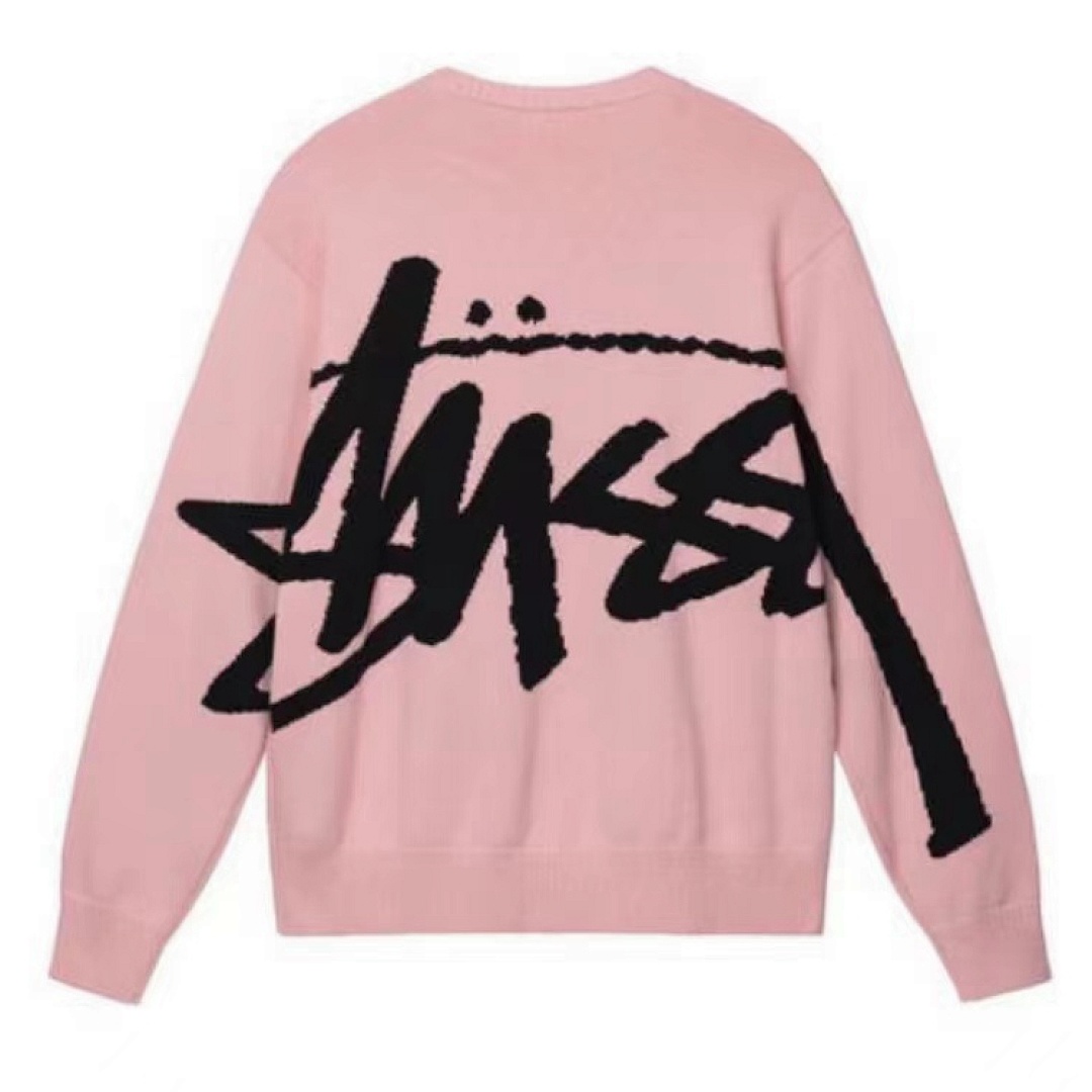 Stussy 228 Stussy Big Logo Floral Wide Top Collar Fleece : Black Pink S M L XL Y1010# - Image 5