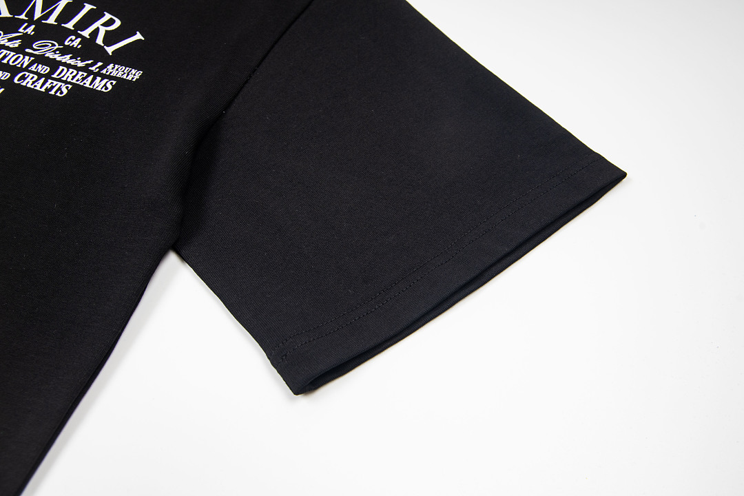 AMIRI 118 Logo 26Ss Print Short Sleeve T Black White S M L XL 9946# - Image 7