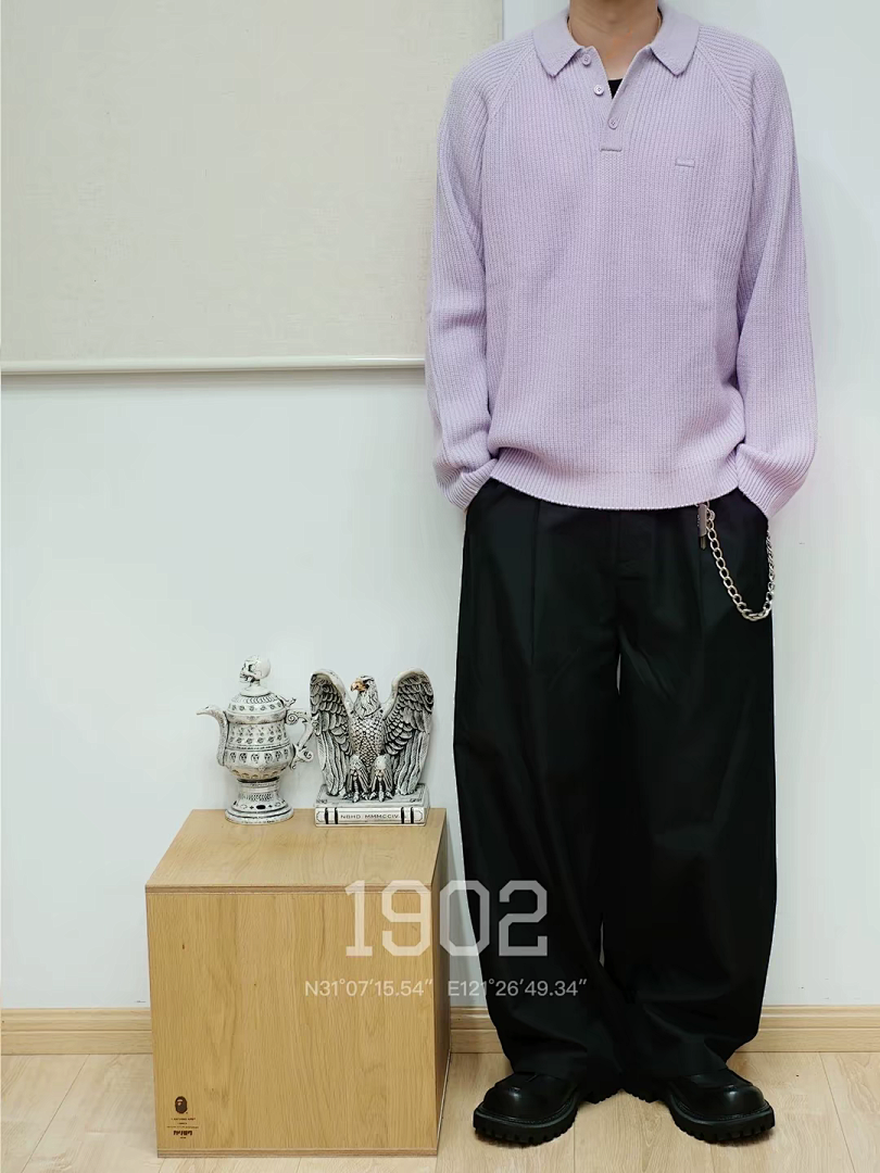 Bape 398 FW25 SMALL BOX POLO SWEATER Embroidered Label Long Sleeve / Fleece Black Pink Camo S-XL - Image 50