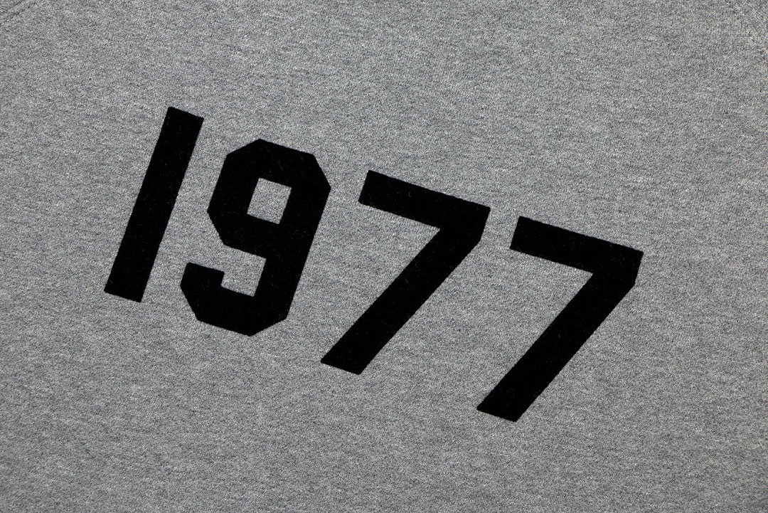 Essentials 218 ESS HOODIE 1977 Print Velvet Black Iron Dark Oatmeal XS-XL 460G Surface 6080# - Image 14