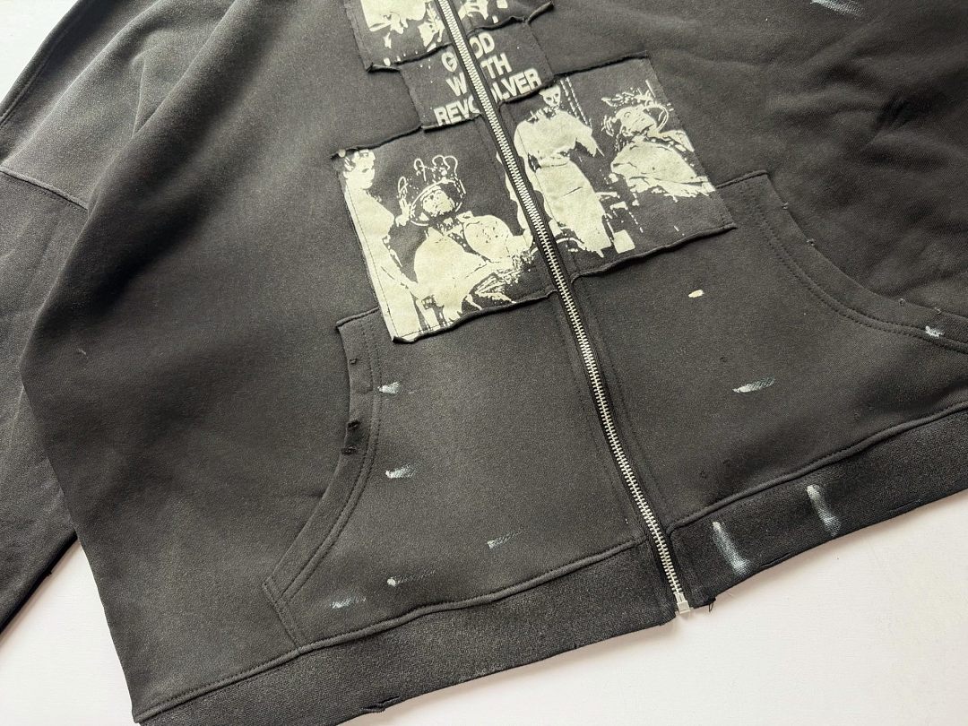 Enfants Riches Deprimes 298 Enfants Riches Deprimes / Sea Patch /12 Canvas Patchwork : S M L XL (Washed Black) - Image 11