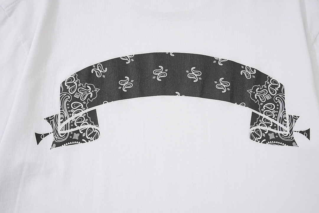 Unbranded 108 ASK ASKYURSELF PAISLEY BANNED Tee LOGO Print Short Sleeve T Big White S-XL 4083# - Image 8