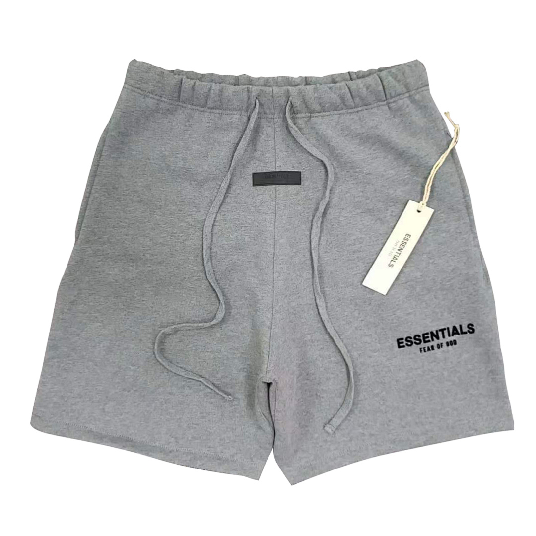 Essentials 148 ESS Small Label Velvet Short Mens Womens Solid Cotton Wide : Dark Floral Grey Black Light XS-XL - Image 10
