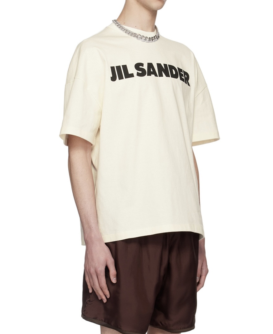 Unbranded 108 JIL SANDER Label Print Logo Short Sleeve T Black White Cream Apricot S-XL J9888# - Image 63