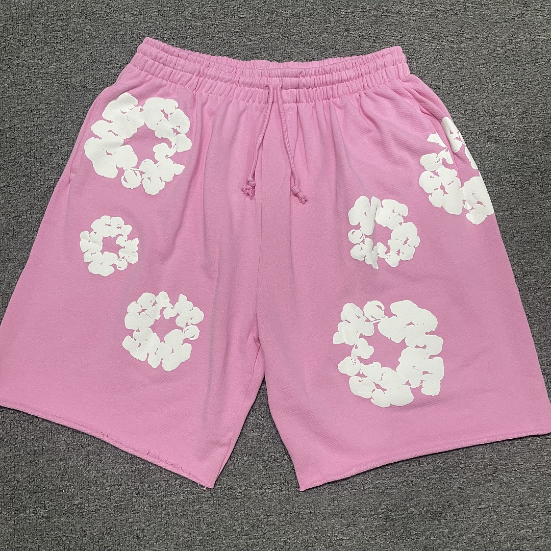 Unbranded 178 TOP Denim Tears Cotton Floral Print Short : Black Blue Grey Pink S-XL - Image 30
