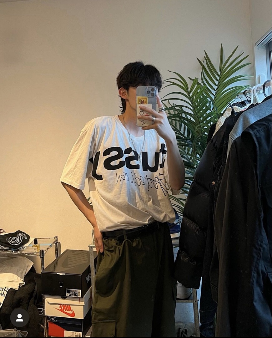 Stussy 98 STU SPORT100% PIGMENT DYED TEE Print Short Sleeve T : Black White S M L XL Y1329# - Image 9