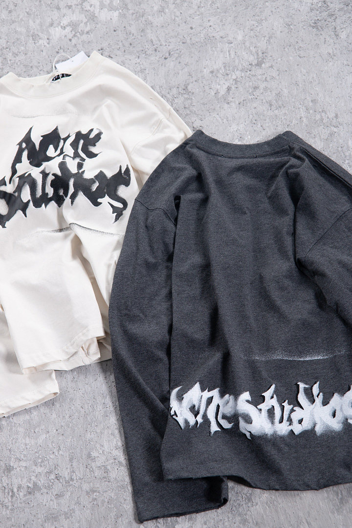 Acne Studios 158 AC Summer Gum Long Sleeve : White Black S-XL 3386 Small - Image 13