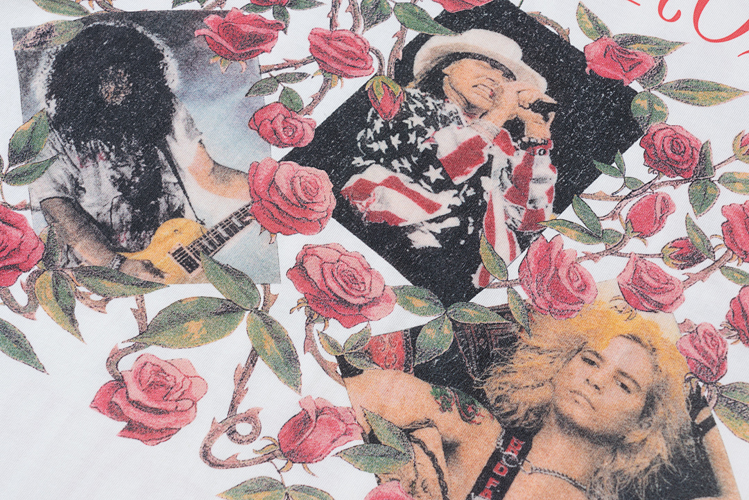 Unbranded 118 Vintage Tee GUNS N 'ROSES Floral Print Short Sleeve T White S-XL 3658# - Image 8