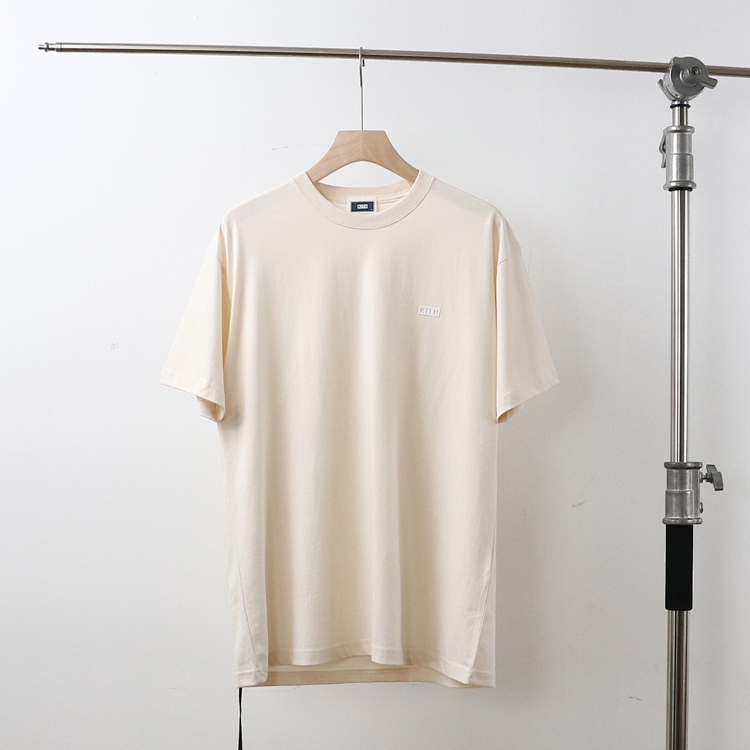 Adidas 128 KITH Summer Small LOGO Label Short Sleeve T : Black White Coffee Military Green Off Grey S M L - Image 12