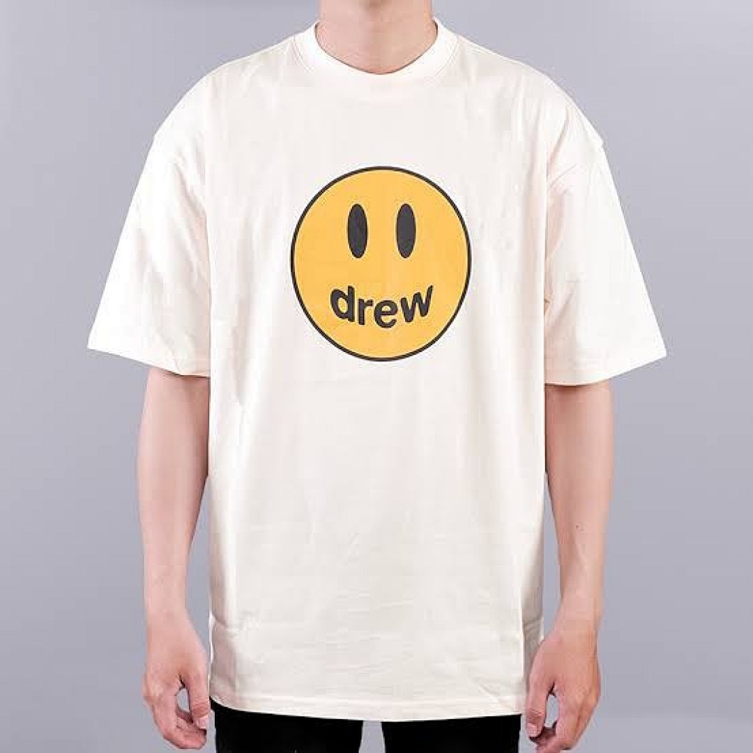 Drew House 108 DREW HOUSE 22FW Mascot Tee LOGO Print Short Sleeve T Cream White Black Red Color Blue Pink Purple S M L - Image 36