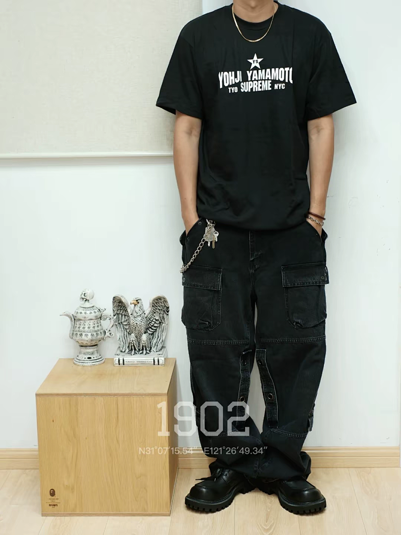 Supreme 128 Star T Mountain Y'S TEE Print Black White S-XL ​ - Image 14