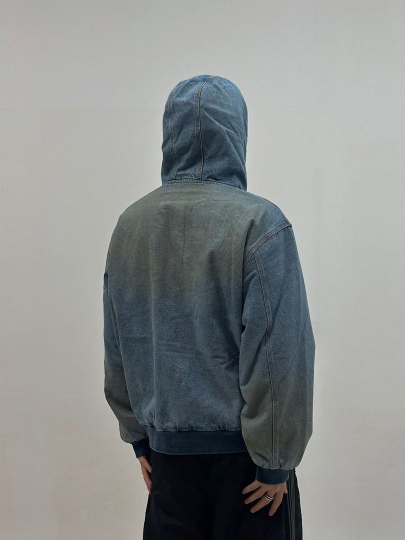 Supreme 598 25FW REFLECTIVE ARC HOODED WORK JACKET20 / Cotton Black Water Blue S - Image 21