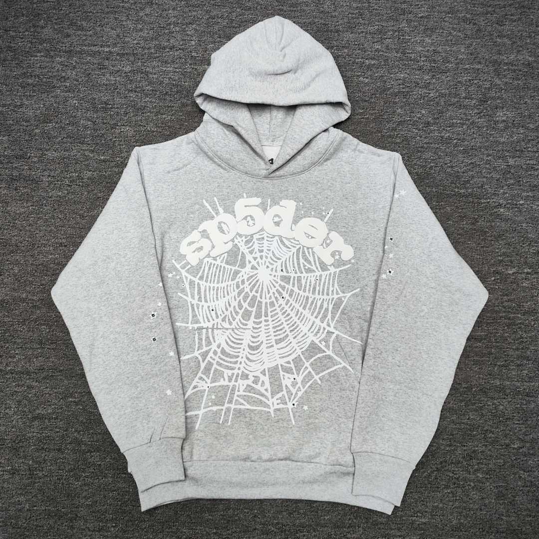 Sp5der HOODIE Angel 555 Top Grey S-XXL - Image 5