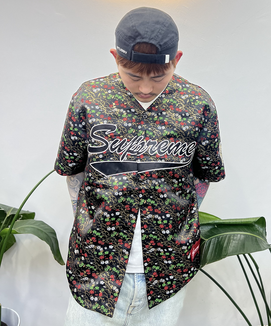 Supreme 298 SS26 KIMONO BASEBALL JERSEY Floral White Black Navy S-XL - Image 20