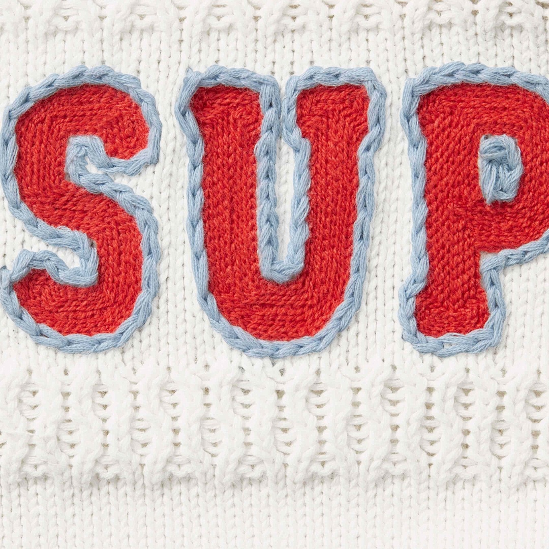 Supreme 538 SS25 FOOTBALL HOOD SWEATER Fleece Black White Blue S-XL - Image 8