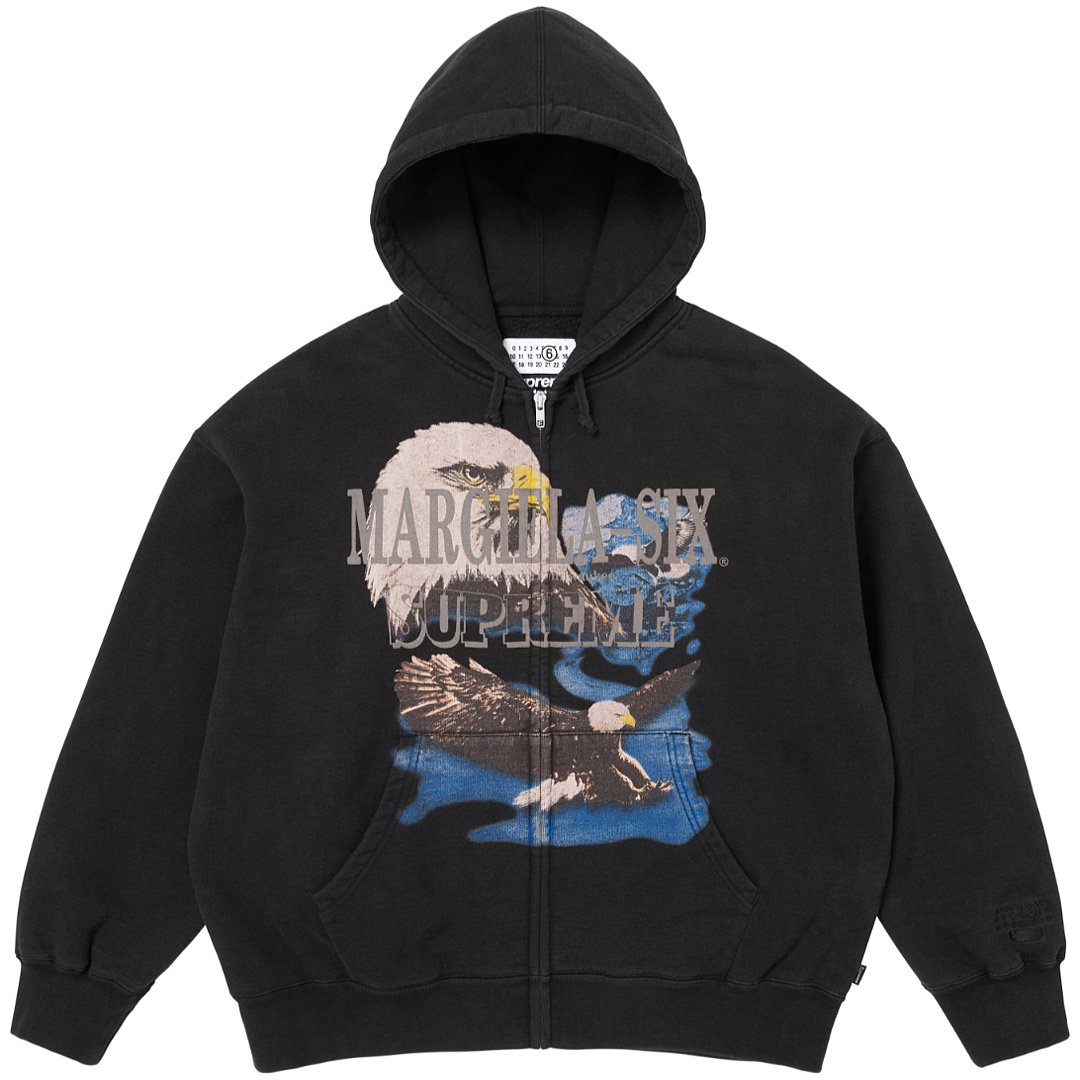 Supreme 398 MM6 EAGLE ZIP UP Classic Black Grey Purple Red S - Image 4