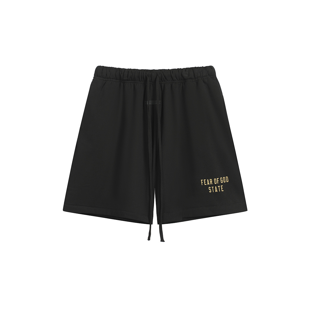 Essentials 148 Ess Fall24 BACK TO SCHOOL Fleece Soccer Short Print Black Green Olive Oatmeal Grey Sea Blue S-XL - Image 5