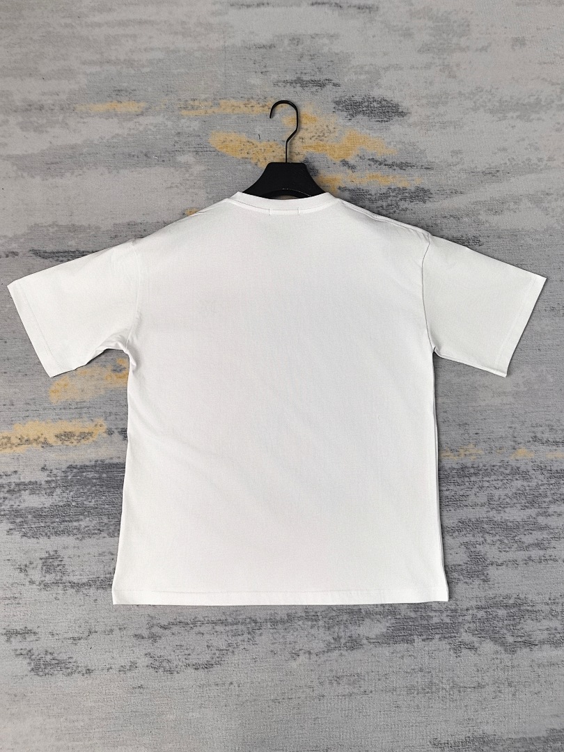 AMIRI 118 Wide Version Model Short Sleeve T Logo Embroidered High Wind Black White S M L XL 9906# - Image 27