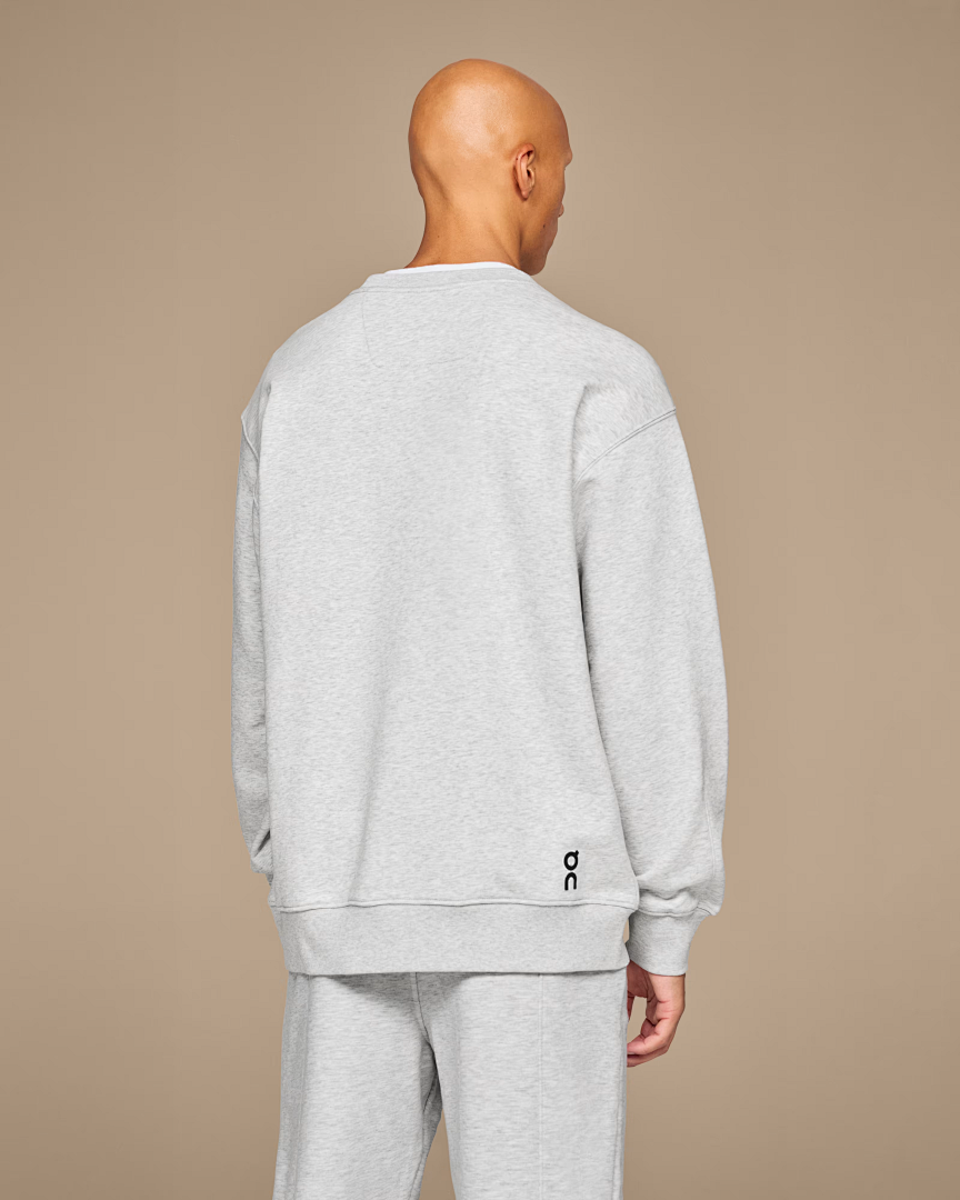 On Running ON SALE118 CLUB CREWNECK SWEATSHIRT LOGO Print Collar Top Long Sleeve : Black White Light Grey S M L - Image 11