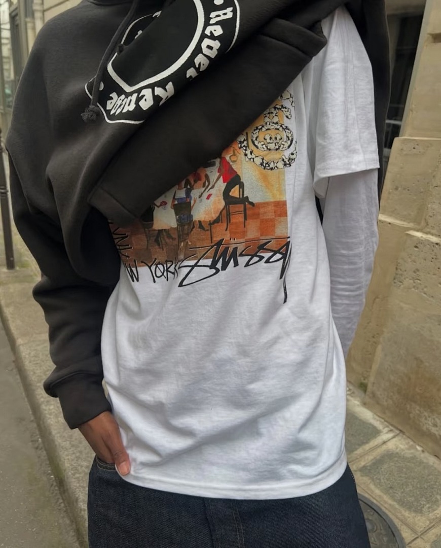 Stussy 108 Stu X Denim Tears Annie Lee Artist Tee Collab Print Short Sleeve T White S M L - Image 6