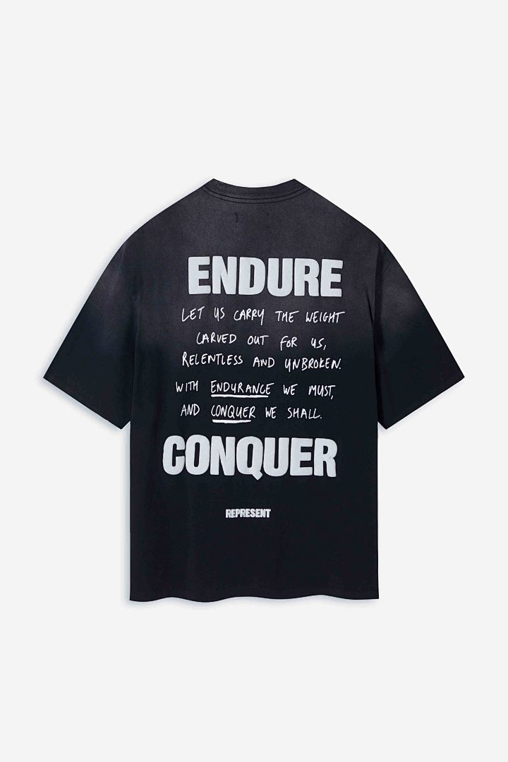 Represent ON SALE68 REPRESENT ATLAS TEE Print Short Sleeve T : Washed Black White S M L - Image 6