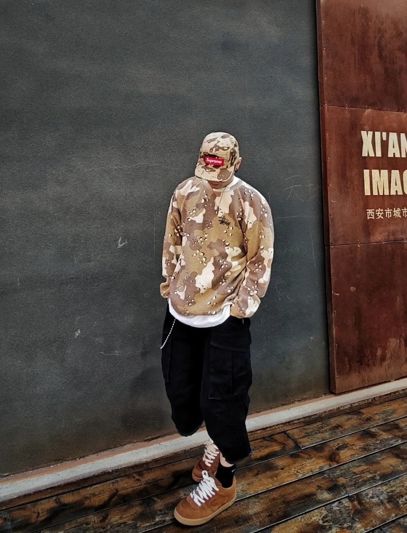 Stussy 198 STU Long Sleeve 2014 : Black Apricot White Sand Desert Camo Red Blue Yellow S-XL - Image 46