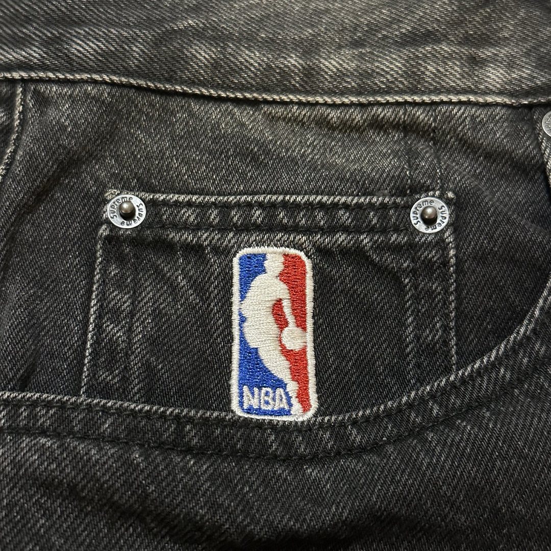 Supreme 358 Mitchell & Ness SS26 Bullets Baggy Denim Short - Image 13