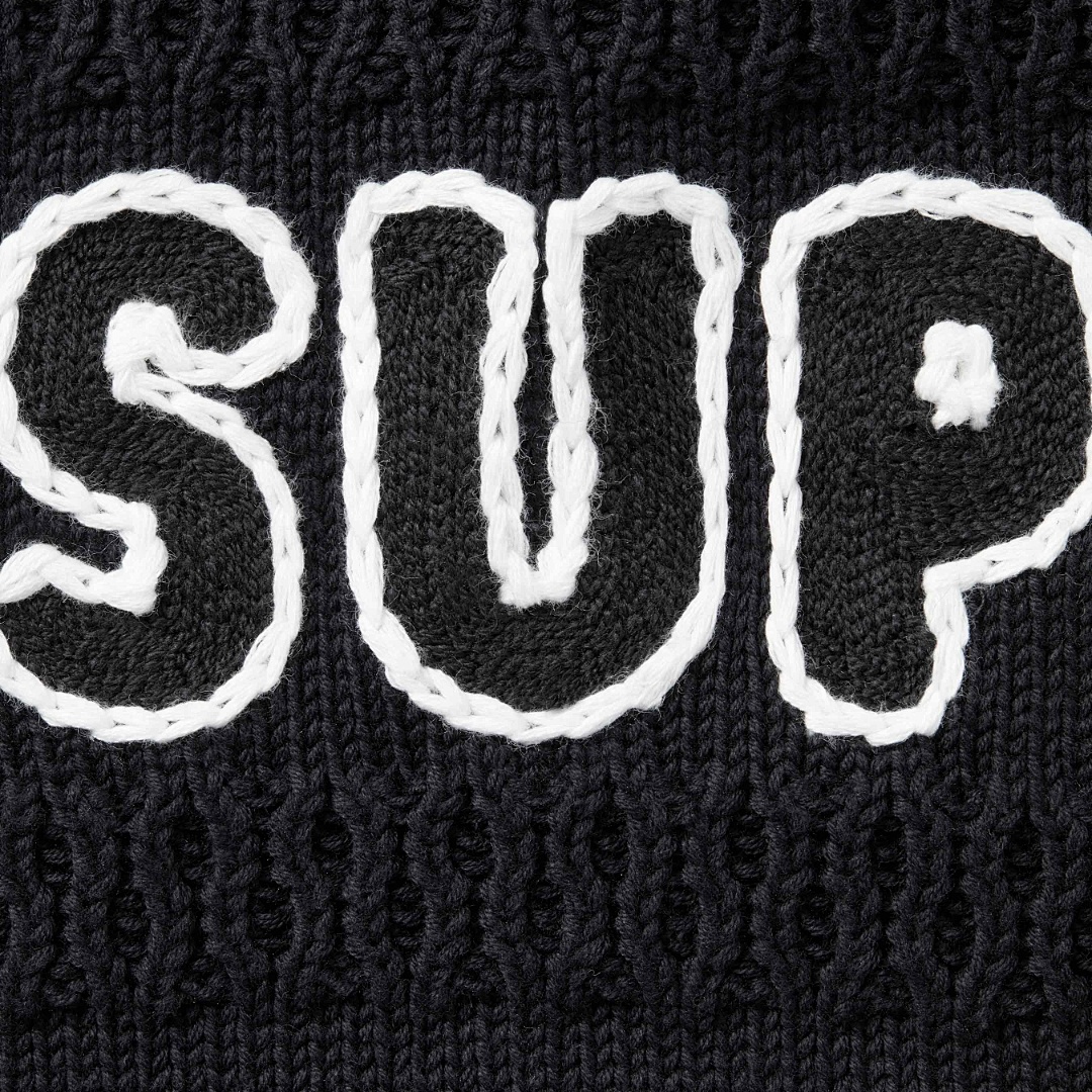 Supreme 538 SS25 FOOTBALL HOOD SWEATER Fleece Black White Blue S-XL - Image 5
