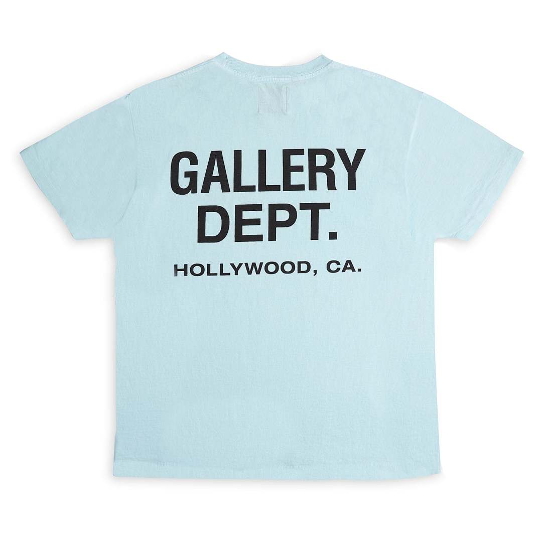 Gallery Dept 98 Gallery Dept. Classic Souvenir Tee LOGO Print Collar Short Sleeve T Black Grey White Cream Apricot Sky Blue Fruit Green Dark S M L - Image 9