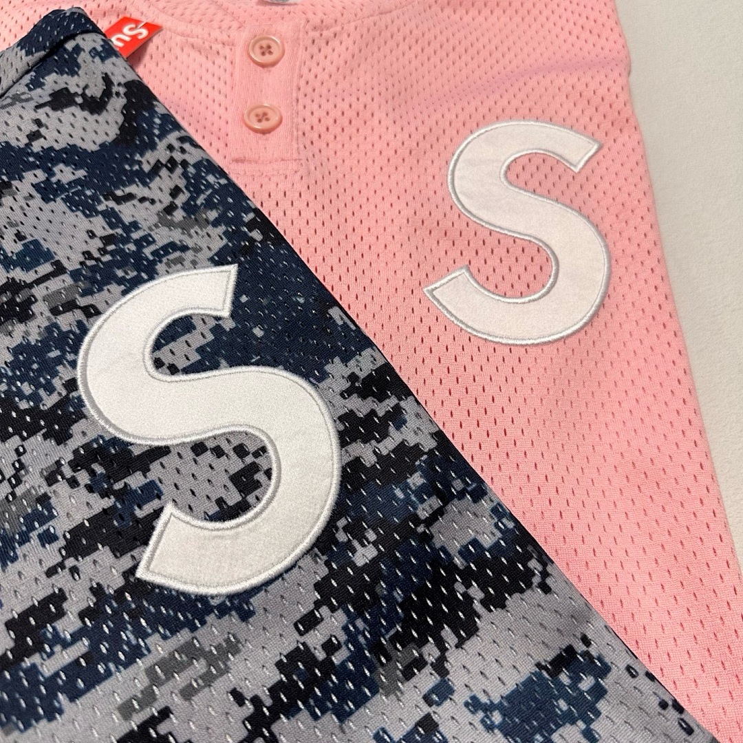 Bape 198 SS25 S LOGO BASEBALL HENLEY TEE Collar T (Black White Blue Pink Green Camo) - Image 34