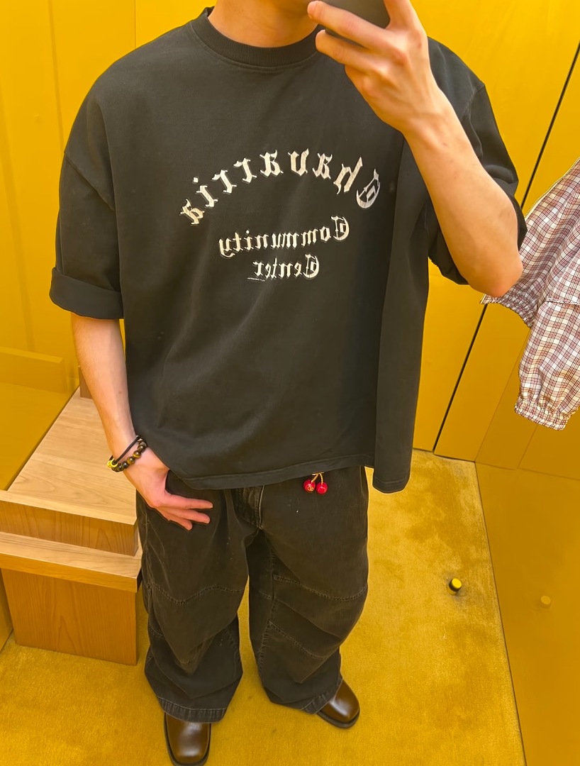 Chanel 138 WillyChavarria High Mens Womens Wide Washed Short Sleeve T : S M L XL Water Black Willy - Image 13