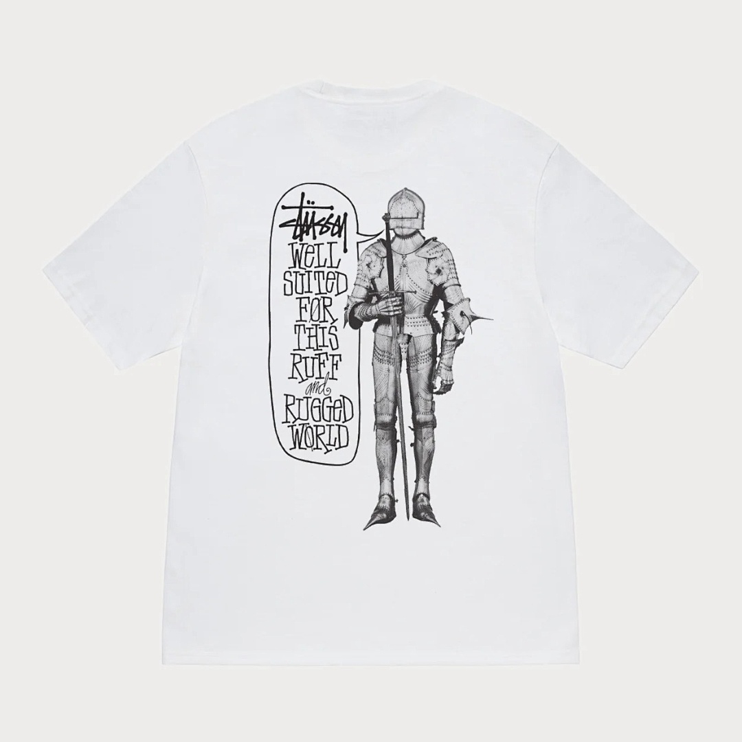 Stussy 108 25SS WELL SUITED TEE Print Short Sleeve T Black White S M L XL5 Y5204 Stu - Image 5