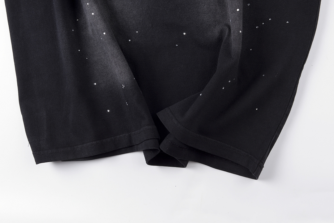 Hellstar 168 HELLSTAR STUDIOS Small Diamond Water Solid Cotton Short Sleeve Black S-XL - Image 8
