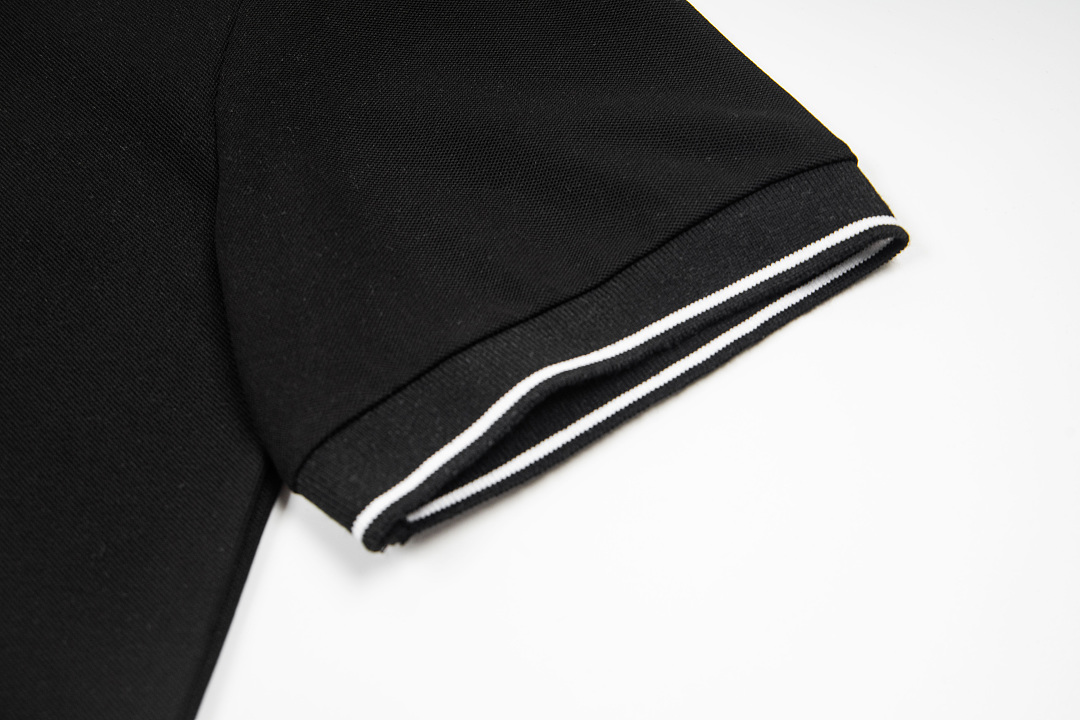 AMIRI 128 26Ss New Logo Embroidered Collar Buckle Polo Short Sleeve T Black White Grey S M L XL 9936# - Image 8