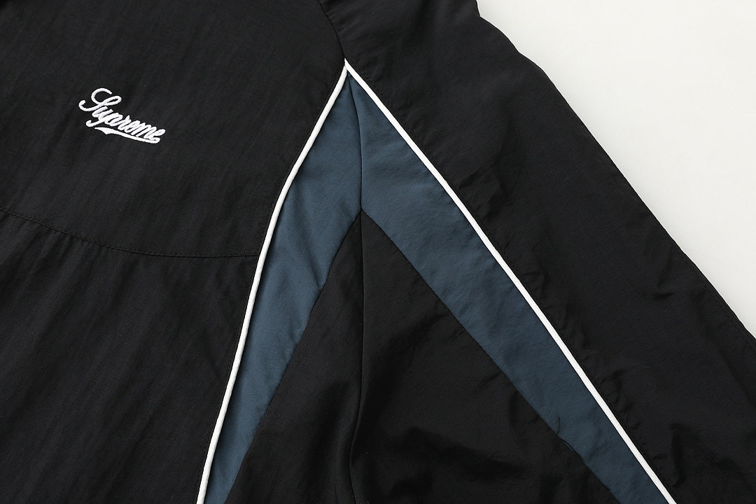 Balenciaga 438 25FW Contrast Piping Track Jacket Patchwork : Black Grey S M L - Image 9