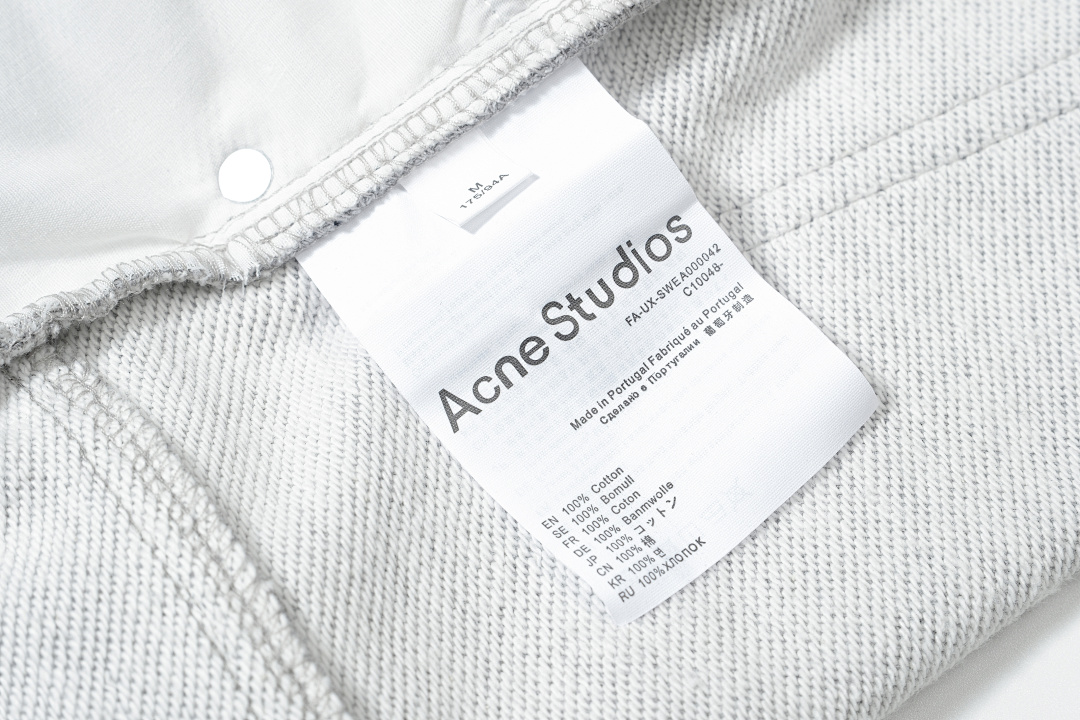 Acne Studios 258 AC Fleece Long Floral Grey S-XL 7612# - Image 15