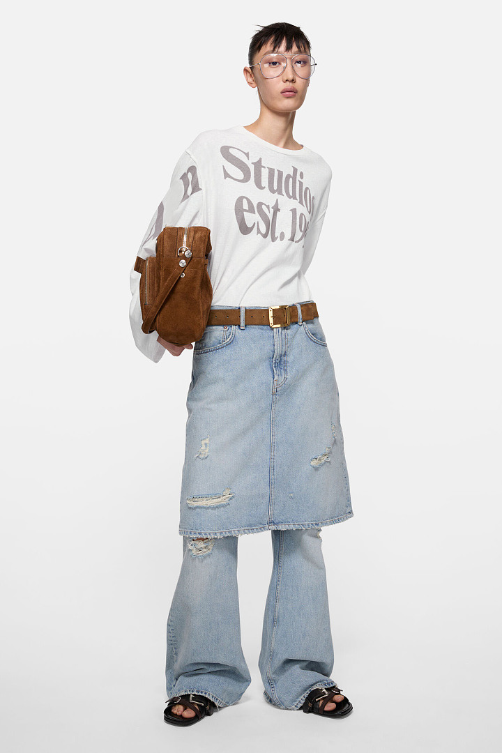Acne Studios 128 AC Wind Print Short Sleeve T White S-XL 8216# - Image 18