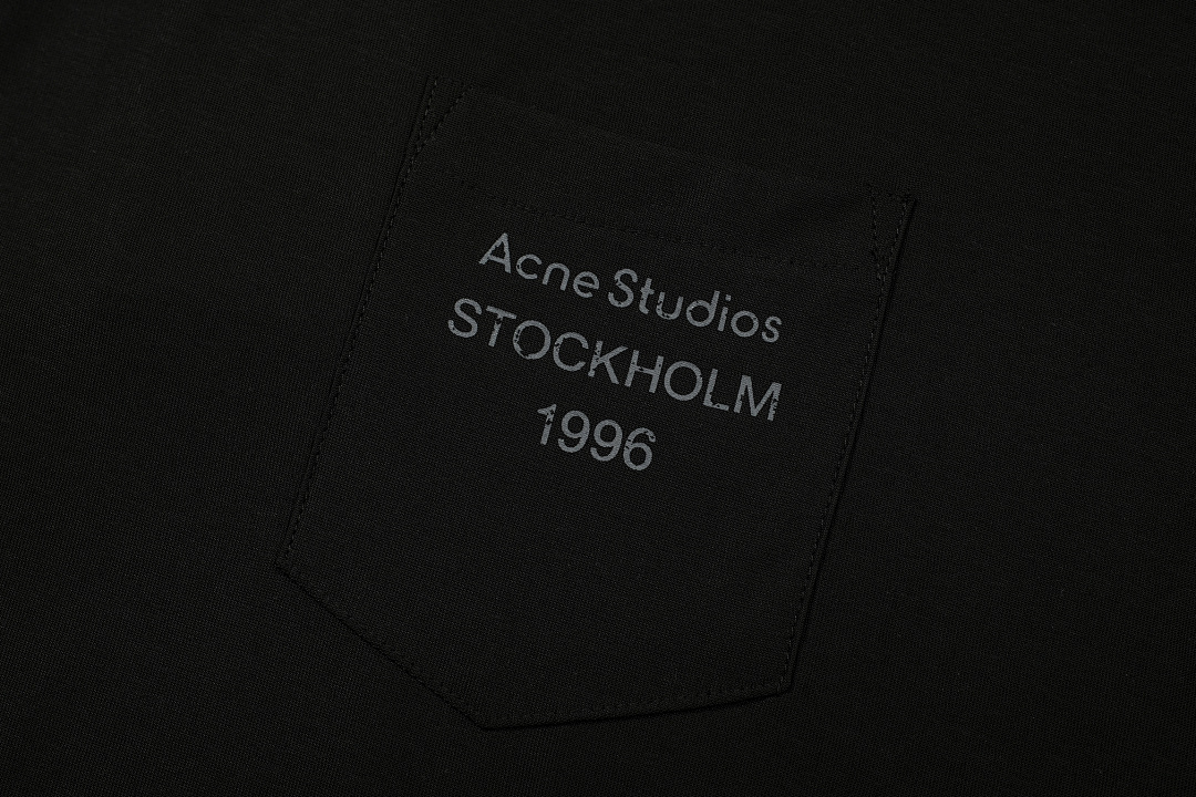 Acne Studios 118 AC LOGO Print Short Sleeve T Black White Brick Red S-XL 8096# - Image 23