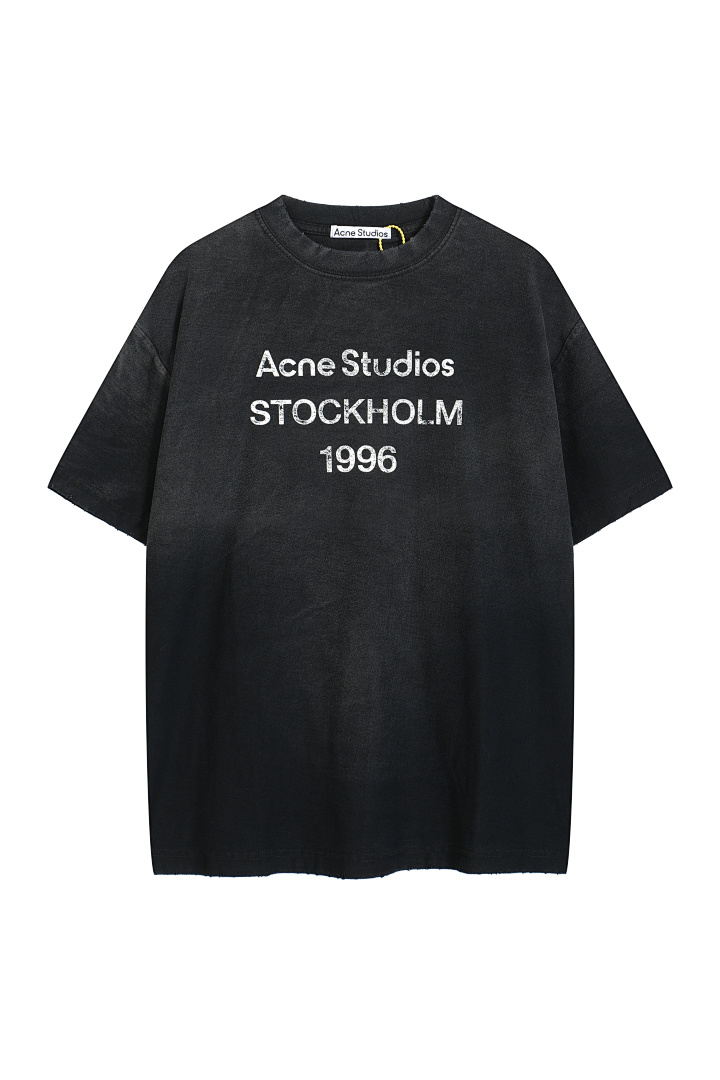 Acne Studios 118 AC LOGO Print Short Sleeve T Pink Floral Grey Black White Red Olive Green Dark Blue Spring Purple S-XL 8026# - Image 83