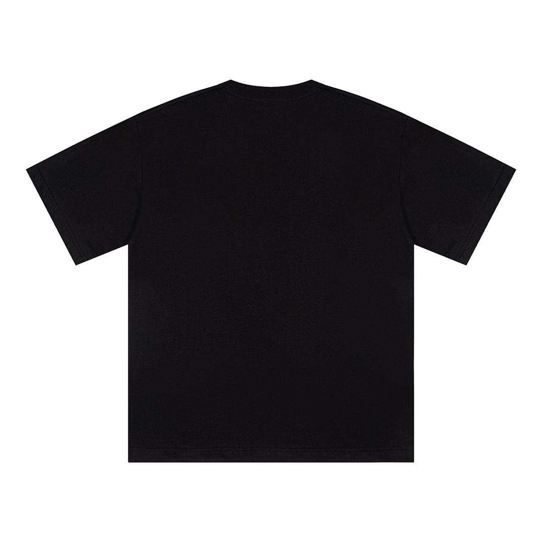 AMIRI 118 Wide Version Model Short Sleeve T Logo Print High Wind 260 Solid Cotton Black White S M L XL 9919# - Image 4