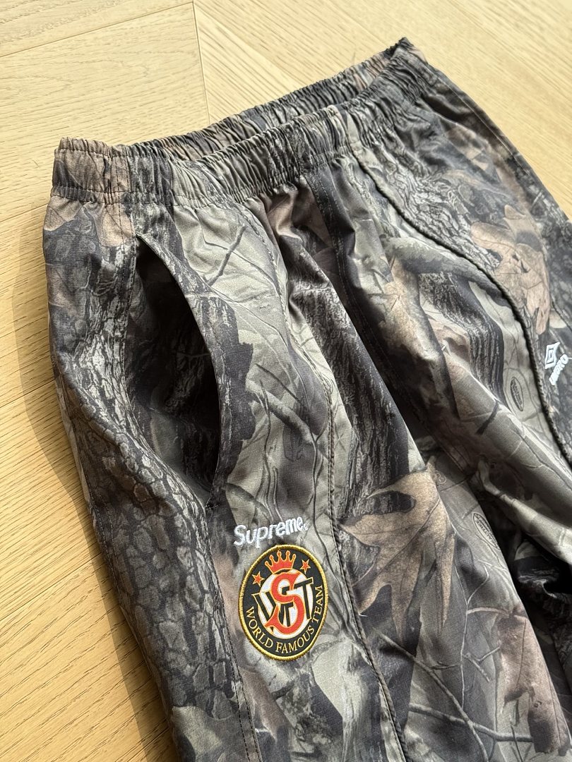 Balenciaga 368 SS26 WEEK1 Cotton Ripstop Track Pant Wide Black Camo Purple Off White S~XL - Image 31