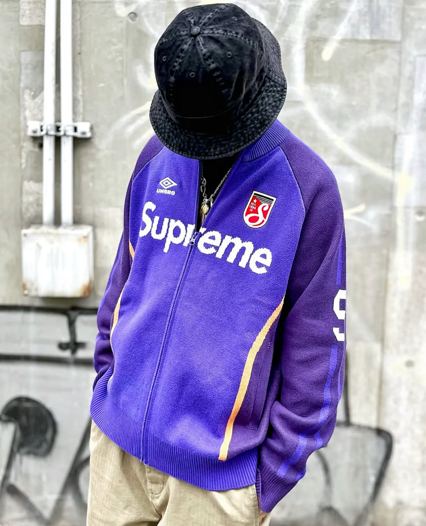 Supreme 398 SS25 Collab Fleece Black Red Purple Light Blue S - Image 91