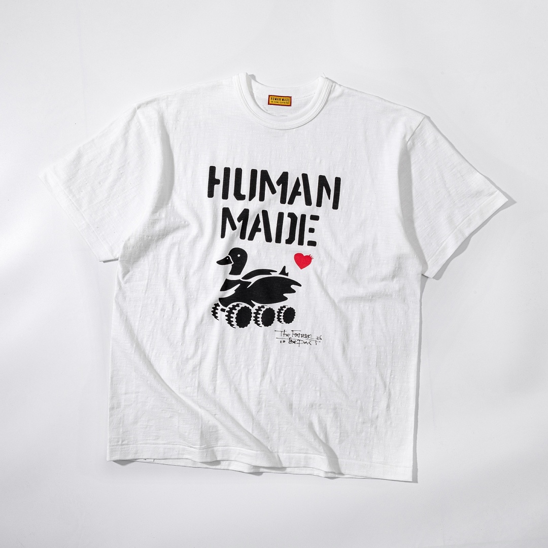 Human Made 138 Humanmade 26 Spring New Cotton Small Red Print Short Sleeve : Black White S M L - Image 15
